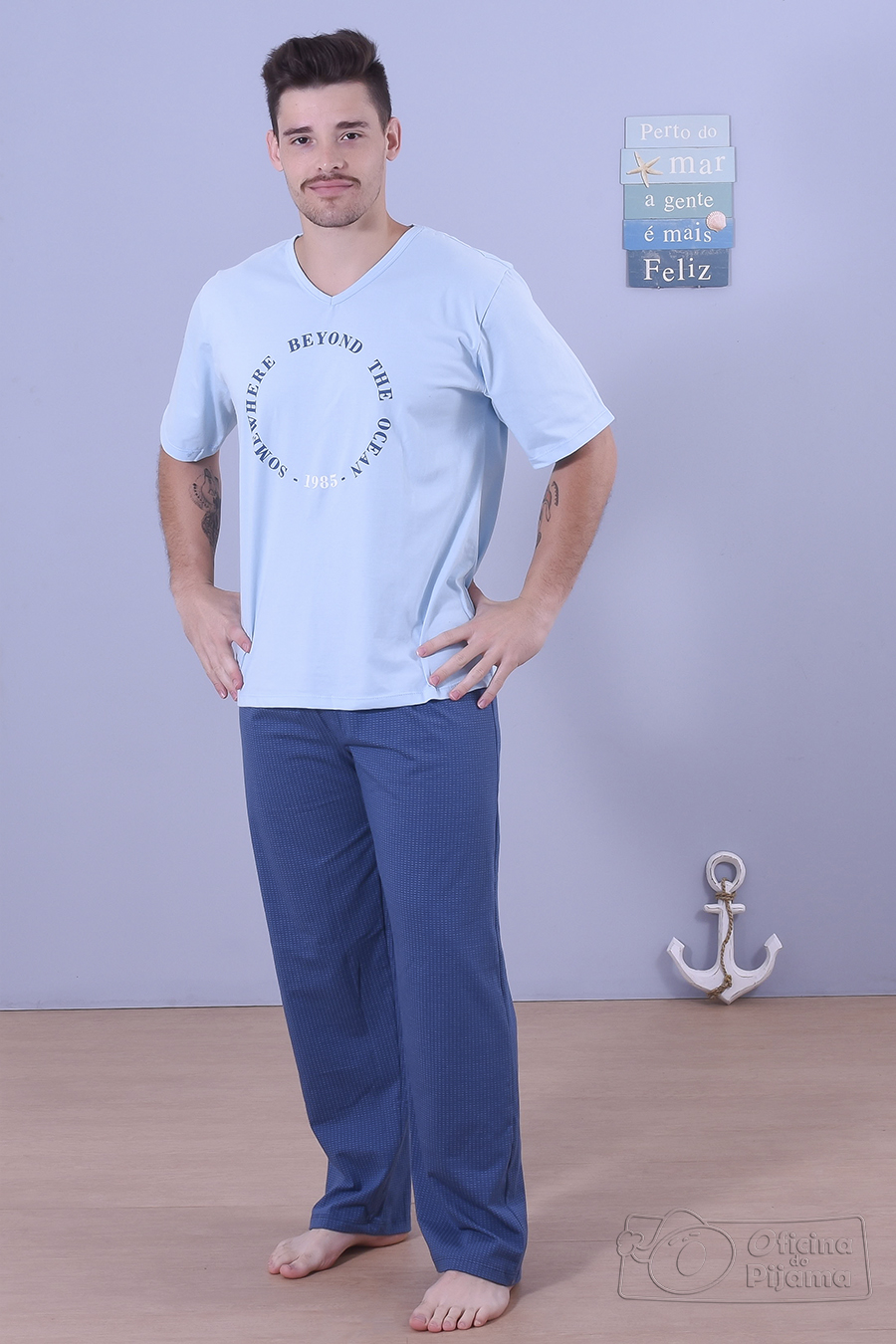 pijama masculino calca e camiseta