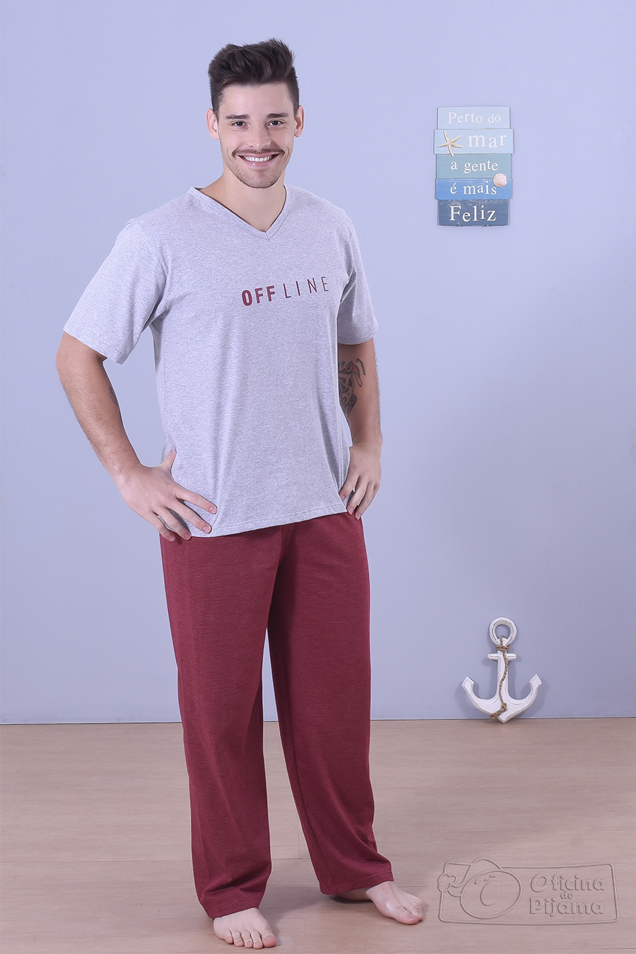 pijama masculino calca e camiseta